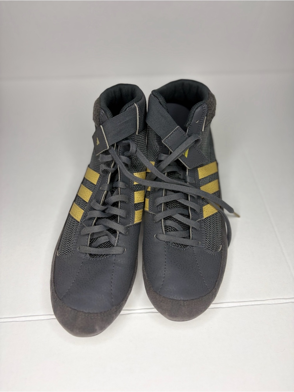Adidas HVC Wrestling Shoes Men’s Size 11.5 Gray Gold High Top